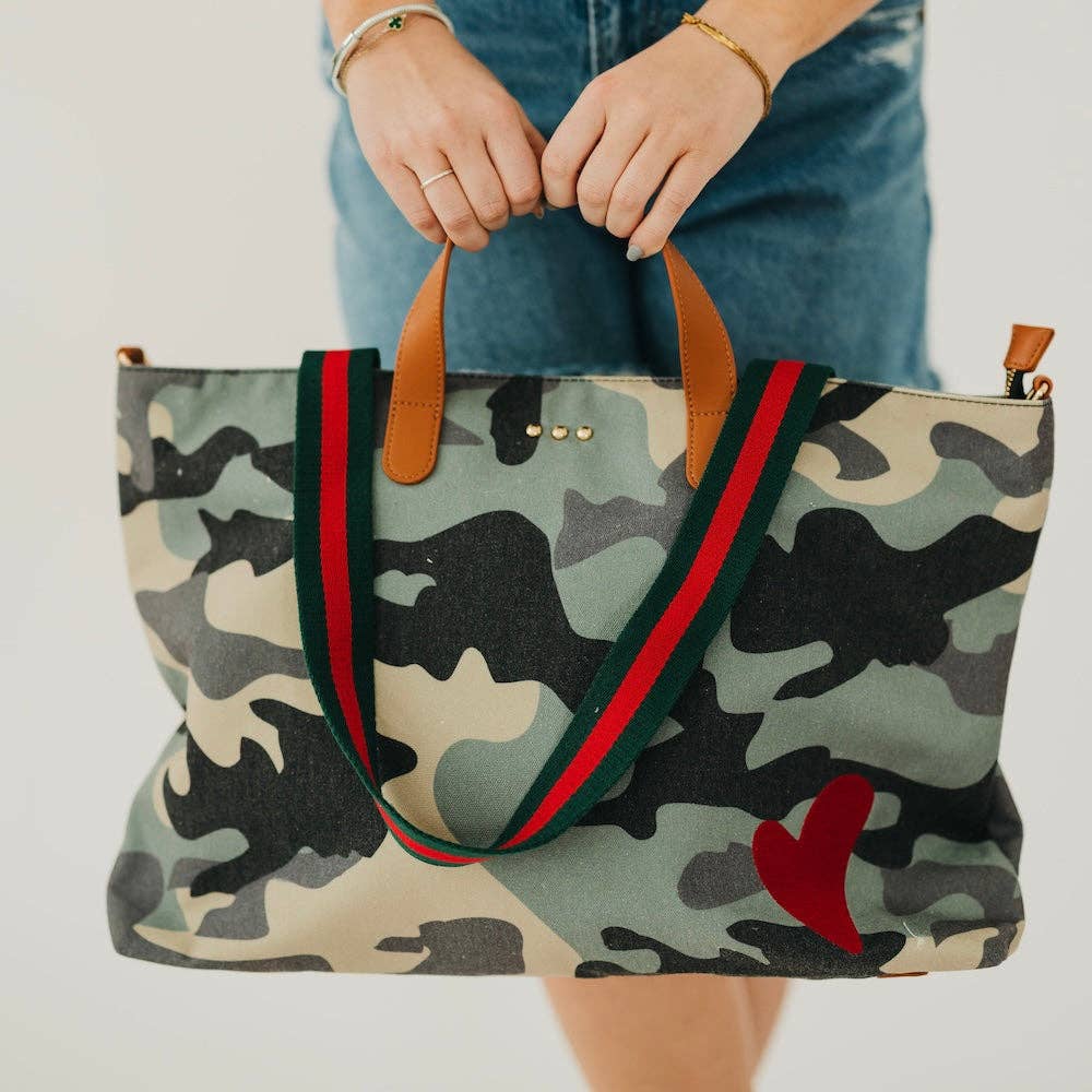 Camo Chelsie Tote | Cheeky Space Gifts + Decor